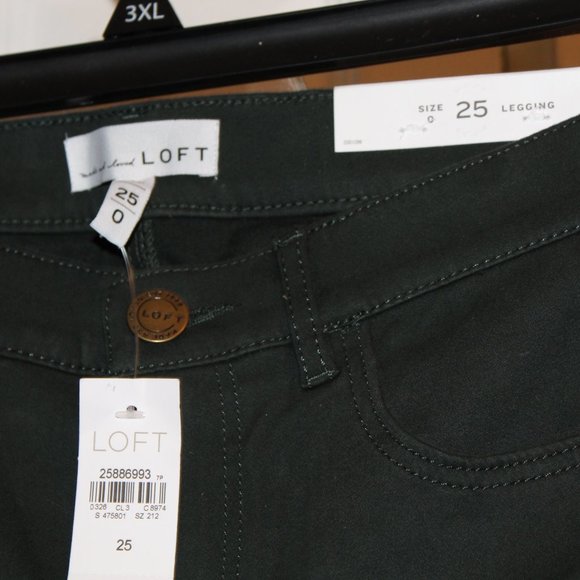 Ann Taylor Loft Dark Green Legging Pants - Picture 4 of 4